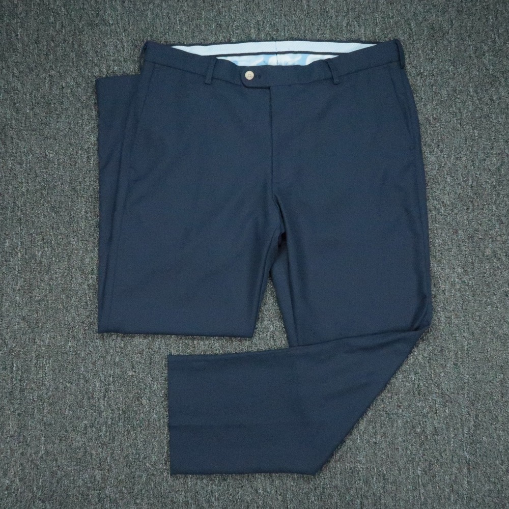 Peter Millar Pants Mens 36x29 Blue Durham High Drape Performance Trouser Golf